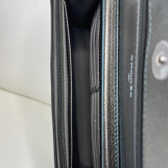 New Chanel Metallic Sliver Lambskin Wallet on Chain WOC - Picture 5 of 7